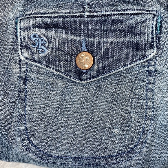 See Thru Soul Fit & Flare, Bootcut Distressed Jeans - Picture 9 of 16
